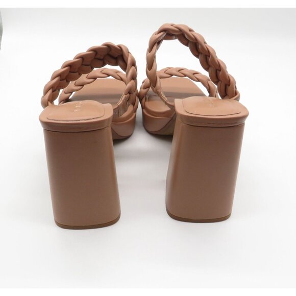 BCBG Generation Women's Tan Braided Strap Block Heel Sandals Size 10 NEW - Picture 4 of 8